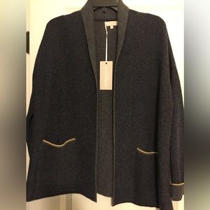 NWT size S Benedetto B Open Cardigan (Dark gray)